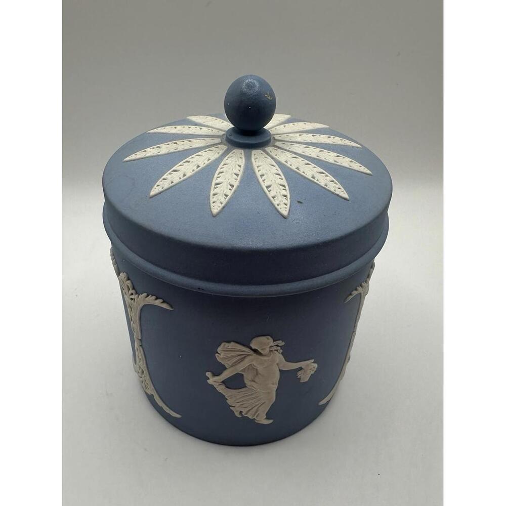 Wedgwood Jasperware Dancing Hours Jar LID MADE IN ENGLAND - Picture 3 of 8
